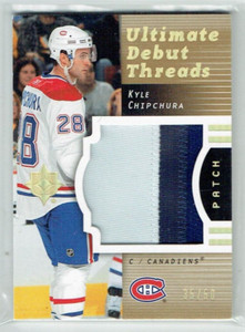 07-08 UD Upper Deck Ultimate Debut Threads  Kyle Chipchura  /50  Rookie  Patch