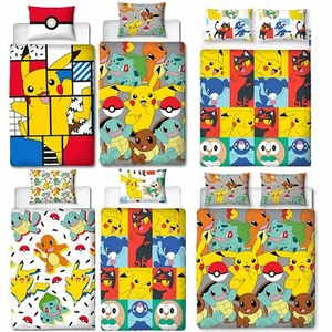 Official Pokemon Licensed Duvet Covers Single/Double Pikachu Bedding Gaming - Picture 1 of 60