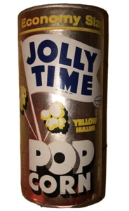 Jolly Time Economy Size Yellow Hulless Pop Corn Aluminum Can 1960’s *Sealed* - Picture 1 of 3