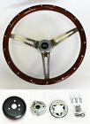 60-62 Falcon 62-64 F Series Truck Wood Steering Wheel with rivets 15" High Gloss