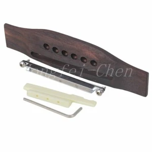 6set Ponte Sella e Dado Albero Regolabile per Chitarra Acustica Folk 6 Corde - Foto 1 di 6