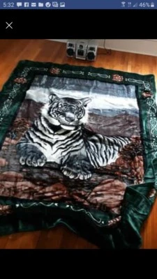 Cobertor com estampa de tigre - Imagem 1 de 4