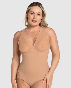 Leonisa Sheer Stripe Detail Wirefree Sculpting Bodysuit - Bild 1 von 5