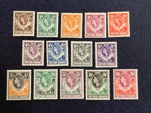 Northern Rhodesia Postage Stamps 1953 Queen Elizabeth II Full Set Of 14 MLHOG - Picture 1 of 2