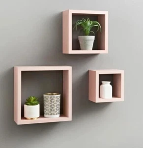 NEW STUNNING LOKKEN 3 CUBE SQUARE FLOATING SHELVES Home Decor - Picture 1 of 2