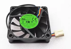 60mm PWM Lüfter R126015SU Everflow 6015 6cm 60x60x15mm 12V 0,40A 5500RPM - Bild 1 von 5