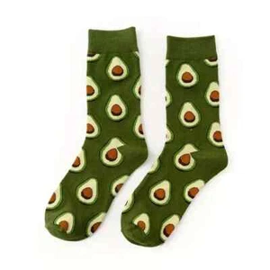 Novelty Green Avocado Pear Socks UK 4-8 Guacamole/Fruit/Hummus Gift NEW - Picture 1 of 1