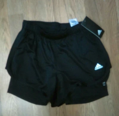 Pantalones Cortos Atléticos Adidas 2 en 1 con Bolsillo para Teléfono Cintura Elástica Talla XS 3" Foto 1 de 4