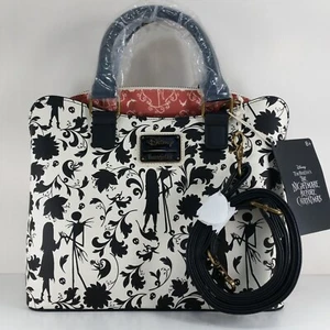 The Nightmare Before Christmas Silhouette Icons Handbag Satchel Bag Purse New - Picture 1 of 17