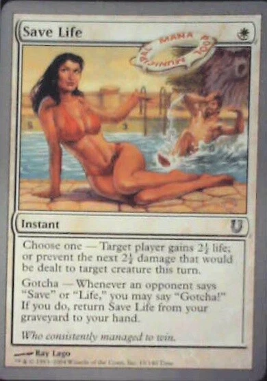 Save Life - Unhinged: #19, Magic: The Gathering Nm R228 - Image 1 of 1