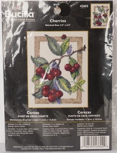 Kit punto croce Bucilla plaid 2004 43602 ciliegie 4,5" x 6,5" NUOVO - Foto 1 di 8