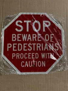 (12) Letrero de peatón Lyle reflectante de aluminio ST-015-12HA 12" de diámetro Cantidad 12' - Imagen 1 de 1