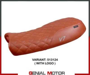 Rivestimento sella Davis Vintage + logo T.I. per Moto Guzzi V7 2012 > 2020 - Foto 1 di 2