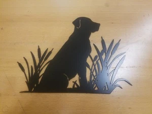 Lab In Cat Tails Metal Wall Art Plasma Cut Home Decor Gift Idea Labrador... - Picture 1 of 1