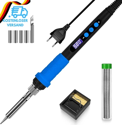 BESUCHE DEN RISEMART-STORE Lötkolben-Set Mit Lcd-Anzeige, 100W Led-Display Einstellbare Temperatur, Lötkolb
