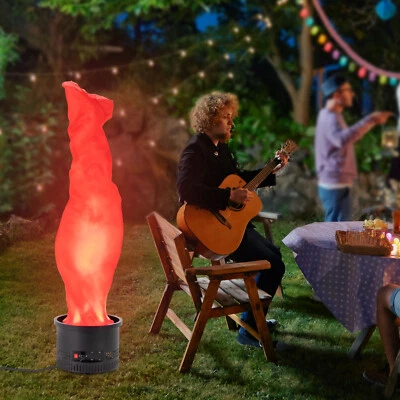 10 LED Flame Fire Light Machine Stage Atmosphere Effect Party Fake Fire Flame - Image 1 of 4