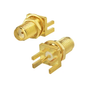 2 pièces connecteur coaxial femelle SMA fixation à souder 0,062 pouce extrémité lancement PCB - Photo 1/4