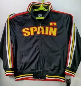 Chaqueta de Pista Ghast Men XL Negra ESPAÑA Bordada Bandera Hechizada Nacional NUEVA - Imagen 1 de 11