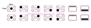 STOVE STICKERS 5 RING HOB COOKER TOP BURNER MARKINGS PLUS OVEN DECALS STICKERS - Picture 1 of 8