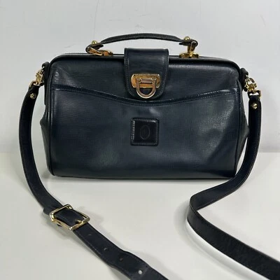 Vintage Hartmann Leather Navy Purse Handbag Doctor Style Shoulder Strap - Image 1 of 4