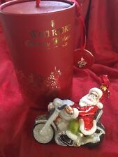 NIB FLAWLESS Exquisite WATERFORD Christmas SANTAS JOYRIDE ON MOTORCYCLE Ornament