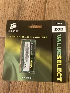 Corsair RAM Laptop/Netbook/PC CMSO2GX3M1A1333C9 Value Select 2GB (1X2gb) DDR3 - Picture 1 of 3
