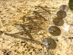 5 - Wheel Adjustable Stainless Steel Pastry Cutter - Picture 1 of 6