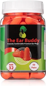 The Ear Buddy Premium Soft Foam Ear Plugs, Best Noise Cancelling Earplugs For - Picture 1 of 11
