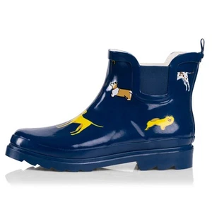 Norty Women Low Ankle Rain Boots Rubber Rainboot Shoe Bootie - Runs 1/2 size big - Picture 1 of 15