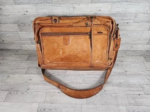 Vintage Hartmann Leder Gepäck Tragetasche Aktentasche Schultergurt braun 16" - Bild 1 von 15