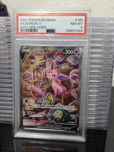 Espeon V 180/203 PSA 8 Alt Art Evolving Skies Full Art 2021 Pokémon TCG - Bild 1 von 2