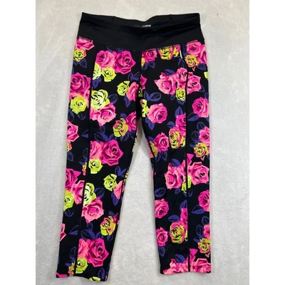 Leggings Betsey Johnson Mujer M Performance Estampado Floral Rosas Capri Yoga Foto 1 de 4