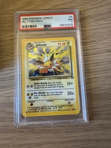 Jolteon Holo Rare 1999 Pokemon Jungle Set 4/64 PSA 7 Near Mint - Picture 1 of 2