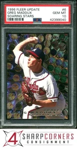 1996 FLEER UPDATE SOARING STARS #6 GREG MADDUX HOF POP 6 PSA 10 - Picture 1 of 4