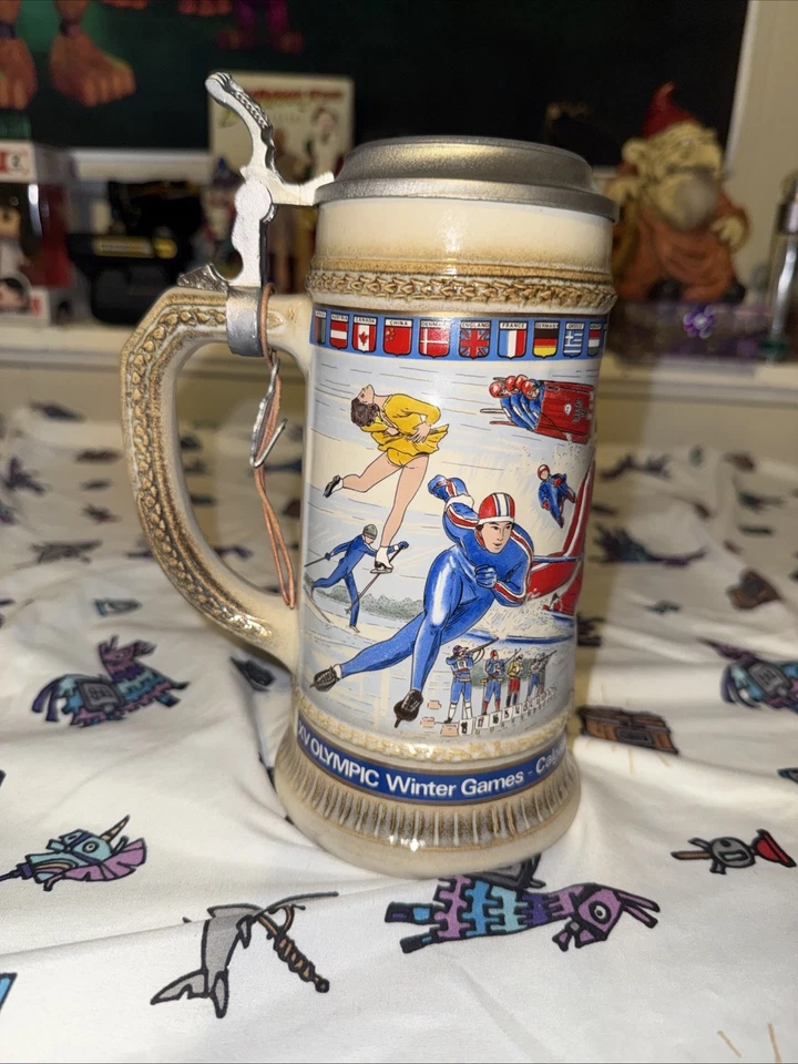 Calgary 1988 Olympic Winter Games Beer Stein Excellent Condition - Image 1 of 4