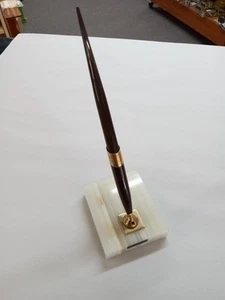 Vintage Sheaffer's Imperial Fountain Desk Pen Marble Base - Picture 1 of 16