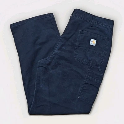 Pantalones de mezclilla Carhartt FR Carpenter para hombre 38x32 negros utilitarios resistentes al fuego NFPA 2112 Foto 1 de 4