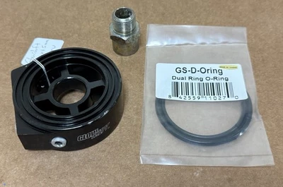 Adaptador sándwich filtro de aceite Glowshift - 20 mm 1,5 rosca - se adapta a Subaru Foto 1 de 4