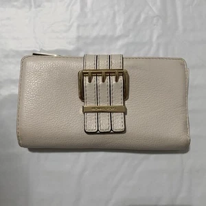 Michael Kors Geldbörse Leder 3 Schnallen Faltung Gold Hardware Soft - Bild 1 von 7