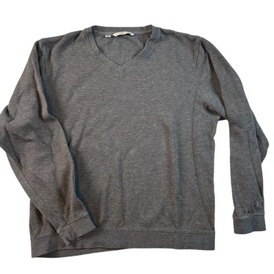 Sudadera Pullover Gris Manga Larga Cuello en V Cutter Buck Para Hombres M Foto 1 de 4