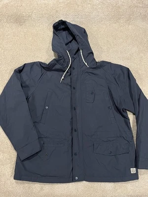 Chaqueta Schott Bros Para Hombre Extra Grande Azul Cremallera Completa Nylon Abrigo de Lluvia con Capucha Exterior Foto 1 de 4