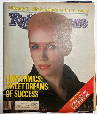 ROLLING STONE Magazine  Sep 1983 - EURYTHMICS / Annie Lennox / STEVIE RAY VAUGHN - Image 1 of 2