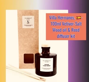 Neu Villa Hermanos Vetiver & Salzholz 3,38 Unzen/100 ml Aroma Schilf Diffusor - Bild 1 von 2