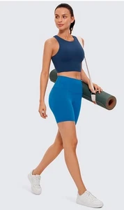 CRZ blau gepolstertes hochgeschlossenes kurz geschnittenes Tanktop $ 40 - Large  - Bild 1 von 12