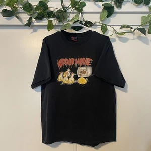 Vtg Horror Movie Shirt Mens L Black Funny Chicken Microwave Graphic Tee - Bild 1 von 6
