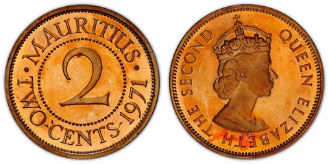 MAURITIUS 2 CENTS 1971 (PROOF) *ONLY 750 MINTED* Cover