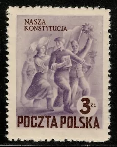Poland Sc#552 Mi#761 New Constitution (1952) MNH - Picture 1 of 1