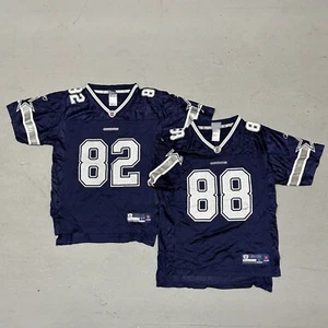 VTG Cowboys Jersey Lot Youth L Reebok Dez Bryant 88 Jason Witten 82 On Field - Picture 1 of 14