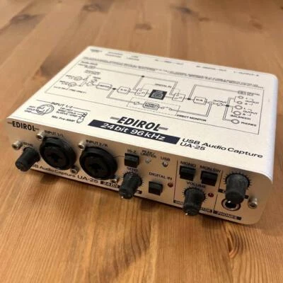 Roland EDIROL UA-25 USB Audio Capture MIDI Interface 24Bit 96kHz Analog Tested - Image 1 of 3