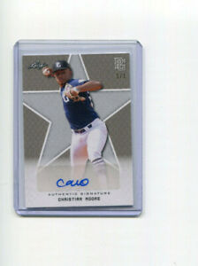 2020 Leaf Perfect Game Blank Back Silver Autographs Christian Moore Auto 1/1